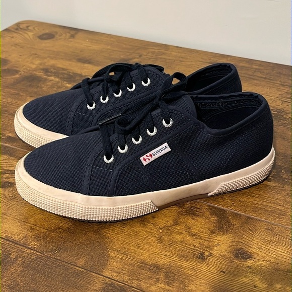 Superga Other - SUPERGA COTU 2750 Canvas Casual Sneakers Kids 2 Classic Navy  Sneakers Like New